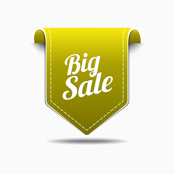 Big Sale Yellow Label Icon Vector Design — Stock Vector
