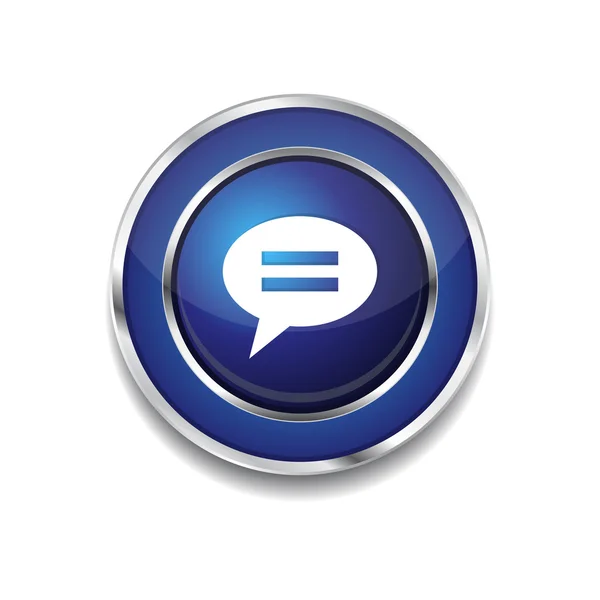 Bouton Icône Web bleu à vecteur circulaire de message — Image vectorielle