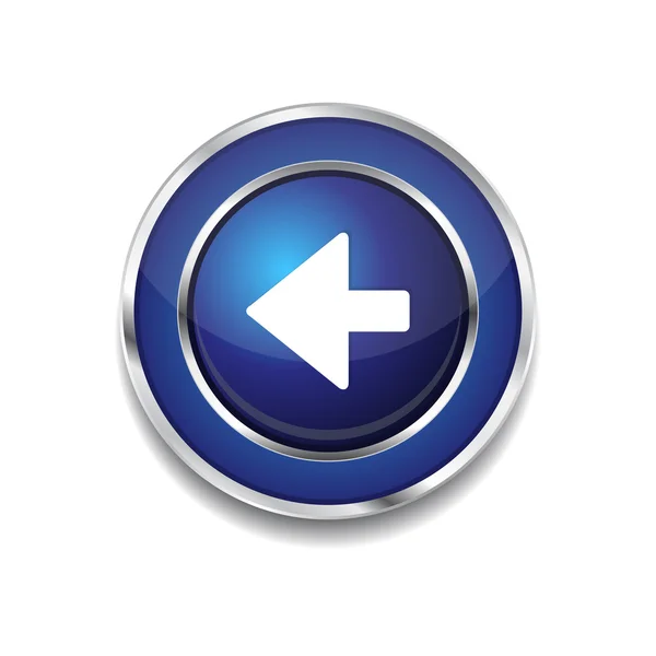 Левая клавиша Круговая векторная голубая кнопка Web Icon — стоковый вектор