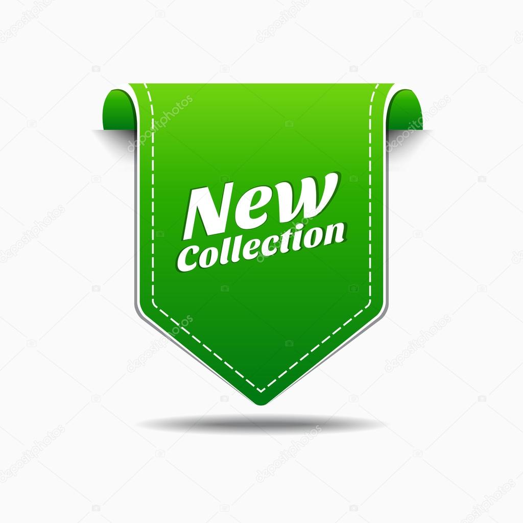 New Green Label Icon Vector Design