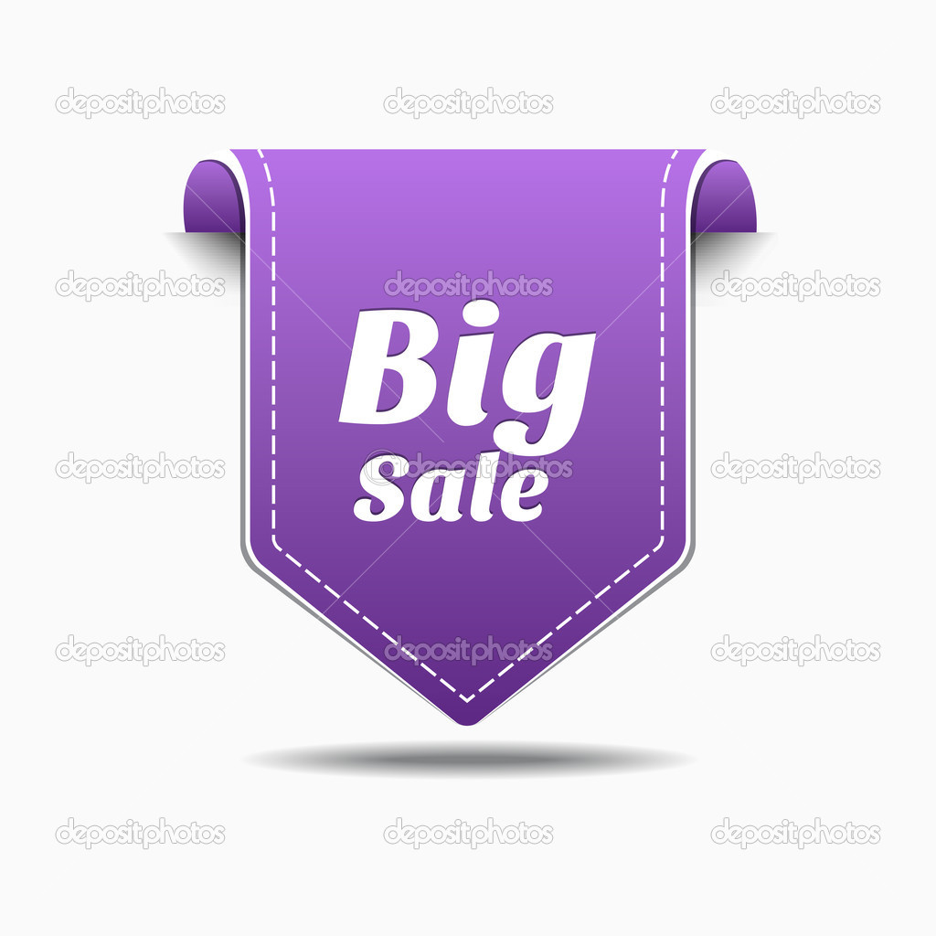 Big Sale Purple Label Icon Vector Design