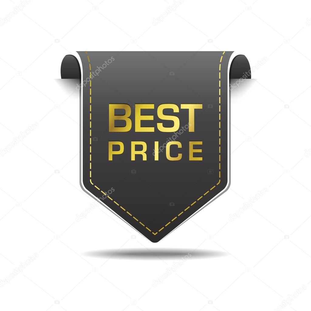 Best Price Gold Black Label Icon Vector Design