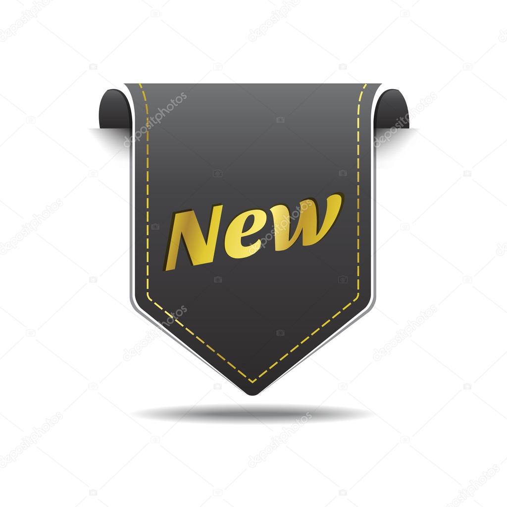 New Collection Gold Black Label Icon Vector Design