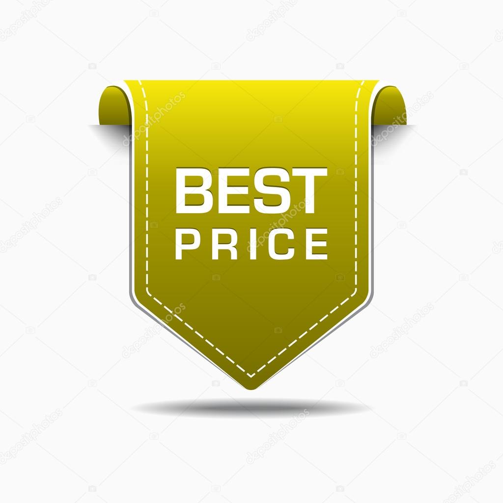 Best Price Yellow Label Icon Vector Design