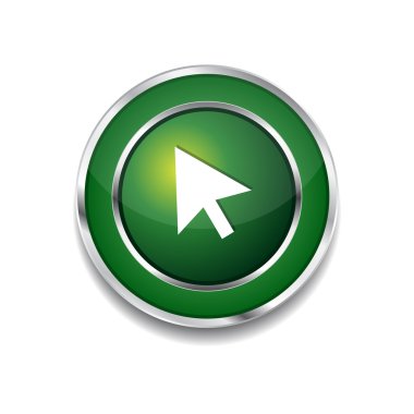 dairesel vektör yeşil web simge düğmesini tıklatın