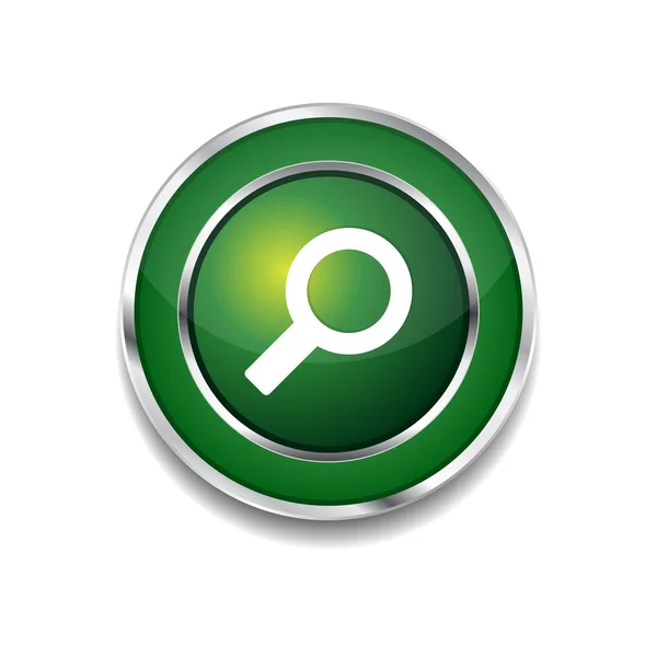 Búsqueda Circular Verde Vector Web Button Icono — Vector de stock