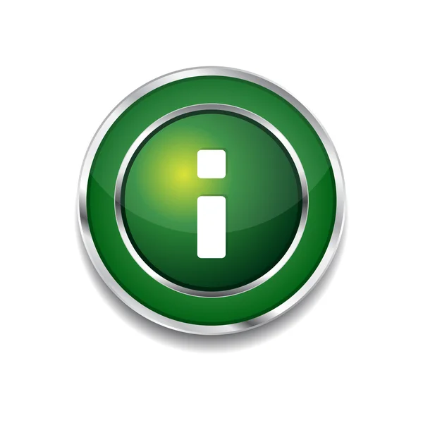 Info Circular Vector Green Web Icon Button — Stock Vector