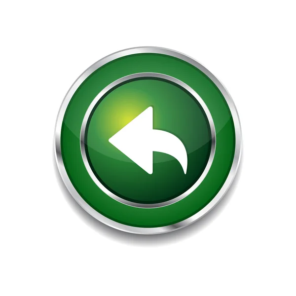 Reiniciar Replay Circular Vector Verde Web Icono Botón — Vector de stock