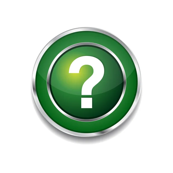 Help Circular Vector Green Web Icon Button — Stock Vector