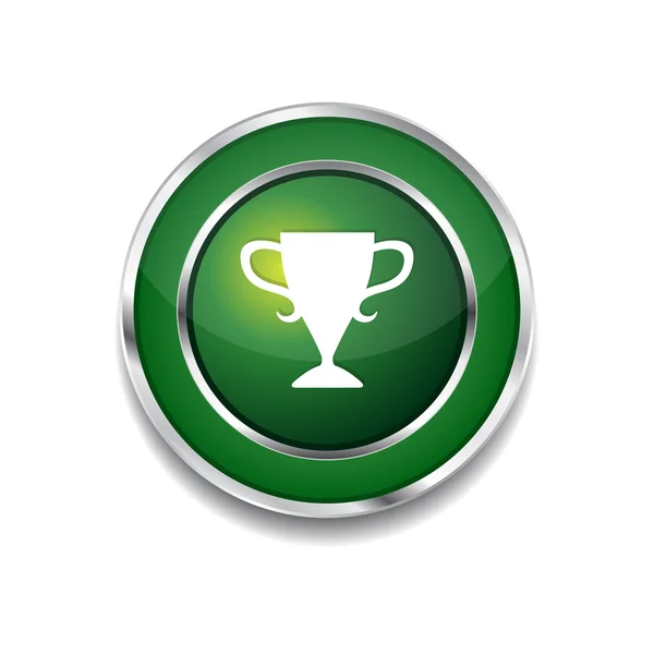 Taça Circular Vector Verde Web Ícone botão — Vetor de Stock