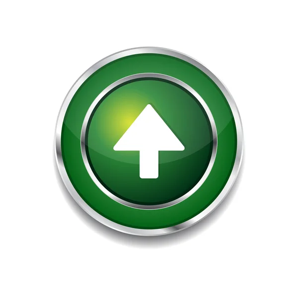 Arriba Clave Circular Vector Verde Web Icono Botón — Archivo Imágenes Vectoriales