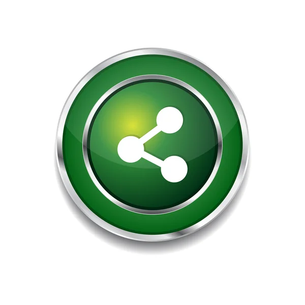 Botão de ícone de vetor verde social — Vetor de Stock