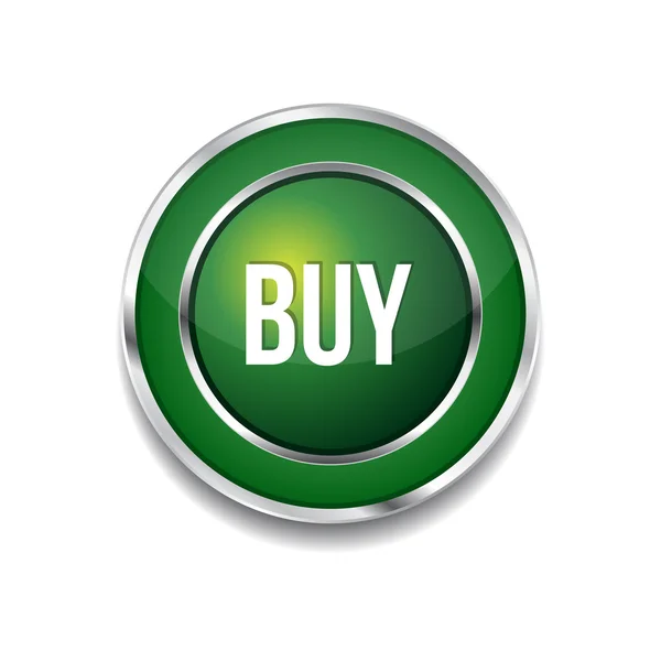 Kupić okrągłe wektor zielony www ikona przycisku — Wektor stockowy