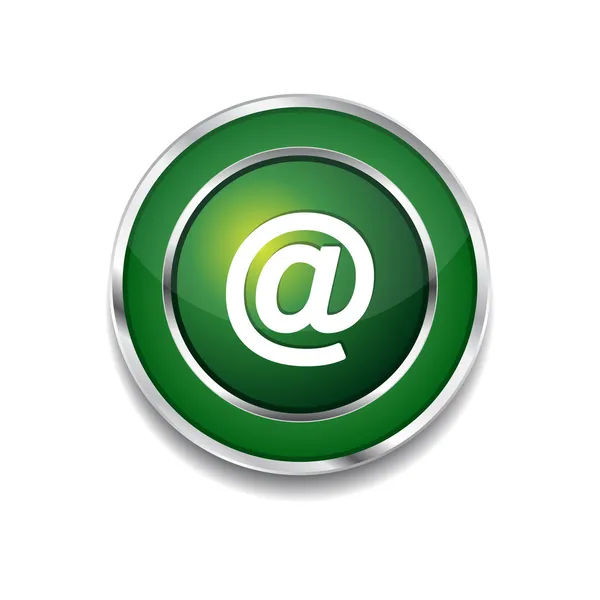 AT Circular Vector Green Web Icon Button — Vector de stoc