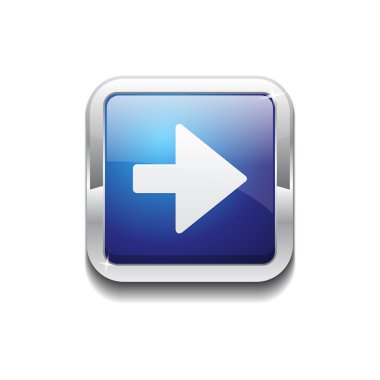 sağ tuş yuvarlak köşe vector mavi web simgesi düğmesini