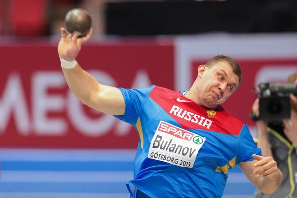 European Indoor Athletics Championship 2013. Aleksandr Bulanov — Stock Photo, Image