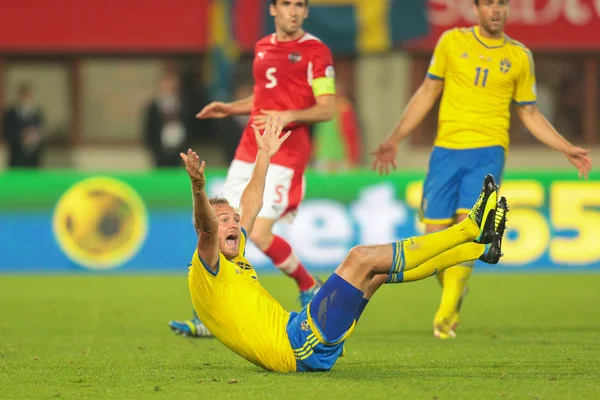 Austria vs. Suecia. Andreas Granqvist —  Fotos de Stock