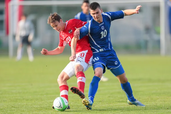 Österrike vs Bosnien och Hercegovina (U19) — Stockfoto