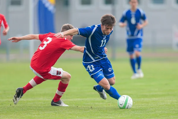 Østerrike mot Bosnia-Hercegovina (U19 ) – stockfoto