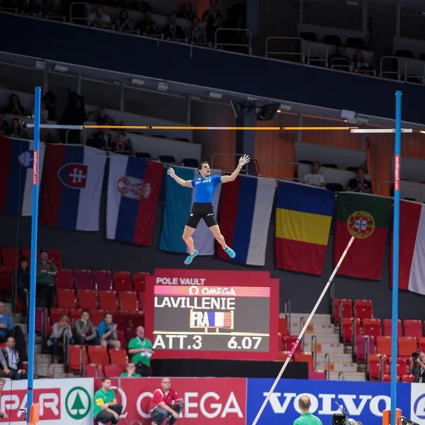 Evropské halové atletické mistrovství 2013. Renaud lavillenie — Stock fotografie