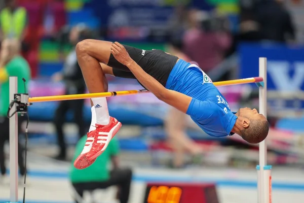 Kapalı Avrupa Atletizm Şampiyonası 2013. Mickael hanany — Stok fotoğraf