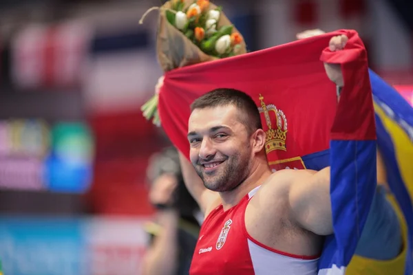 Kapalı Avrupa Atletizm Şampiyonası 2013. asmir kolasnic — Stok fotoğraf