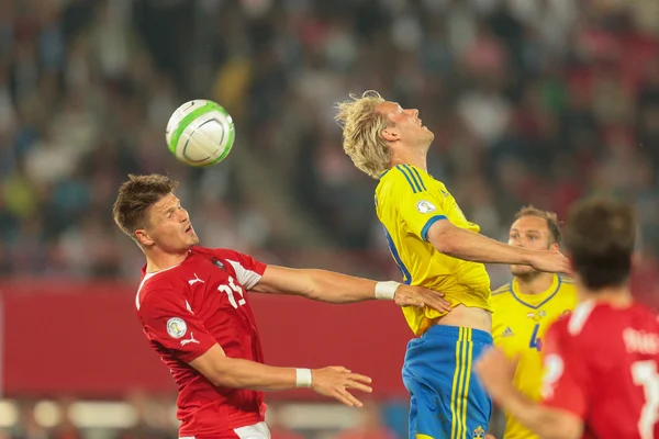 Austria vs. Sweden — Stock Photo, Image