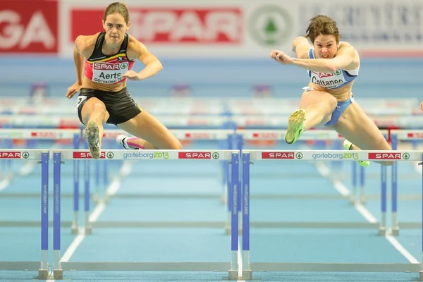 Campeonato Europeu de Atletismo Indoor 2013. Sara Aerts — Fotografia de Stock