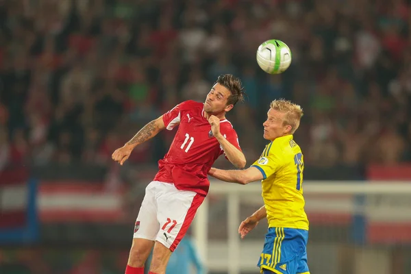 奥地利 vs 瑞典. — 图库照片