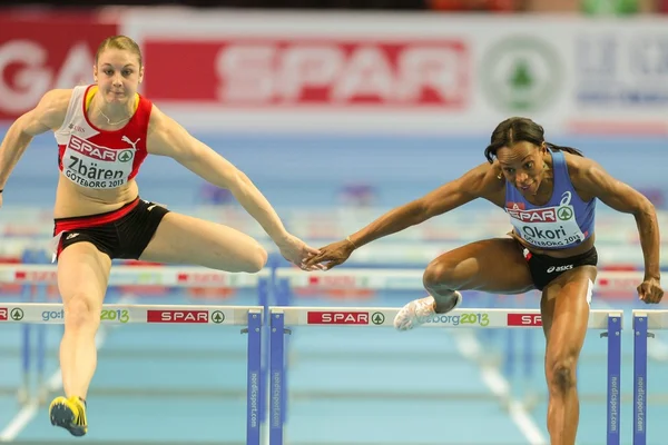 Kapalı Avrupa Atletizm Şampiyonası 2013. Reina-flor okori — Stok fotoğraf