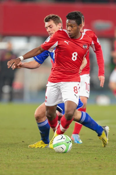 Austria contro Isole Faroe. David Alaba — Foto Stock