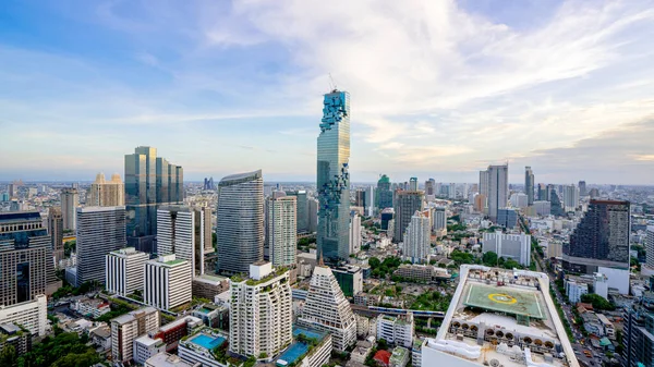 Bangkok City Aerial View Bangkok City Urban Downtown Skyline Tower — Stock Photo, Image