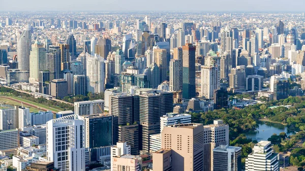 Cidade Metropolitana Bangkok Vista Aérea Torre Urbana Bangkok Cidade Tailândia — Fotografia de Stock