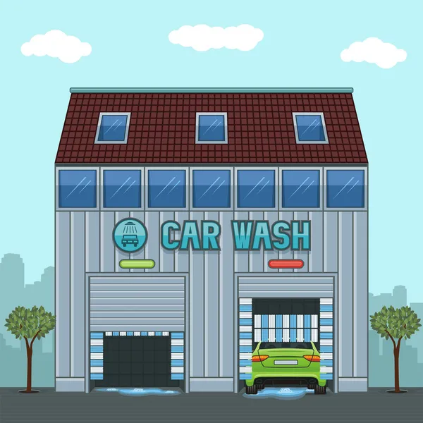 Car wash — Stock Vector