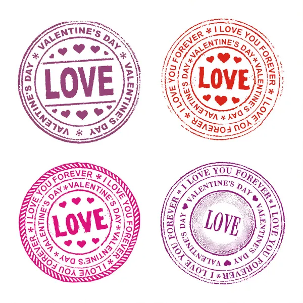 Selos de amor para cartas de amor —  Vetores de Stock