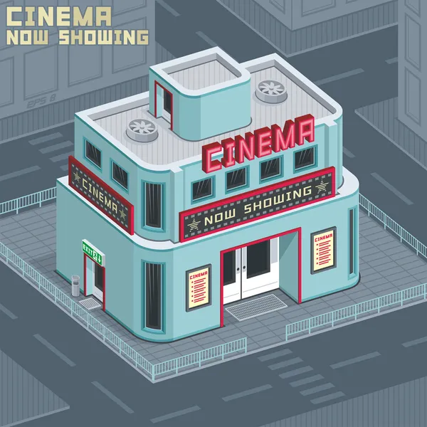 Edifício Cinema —  Vetores de Stock