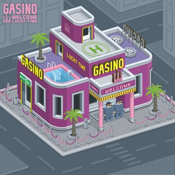 Edificio Casino — Vector de stock