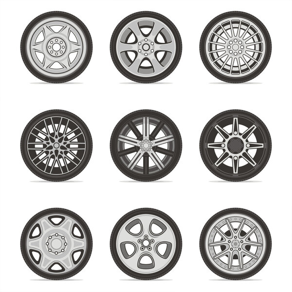 Set of Different Wheels