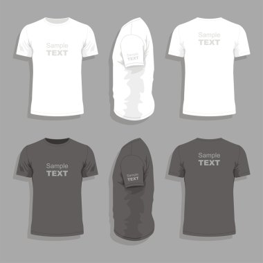 Men's t-shirt design template clipart