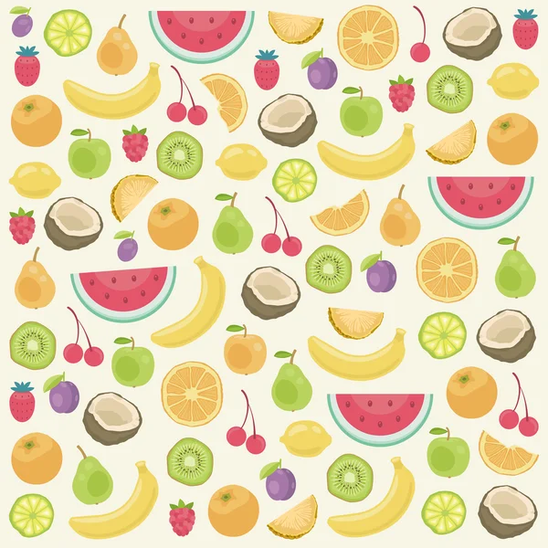 Fruits seamless background — Stock Vector