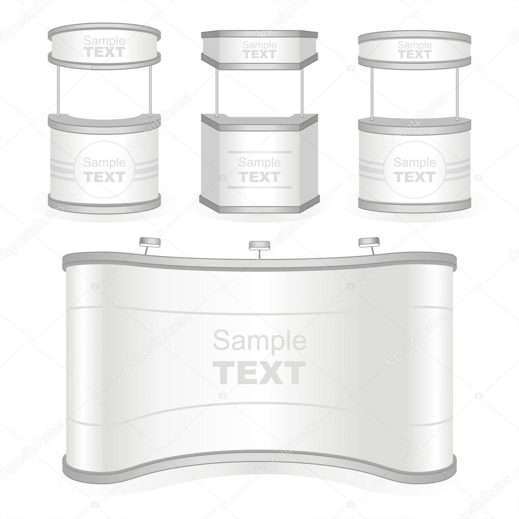 Trade exhibition stand. Vector.