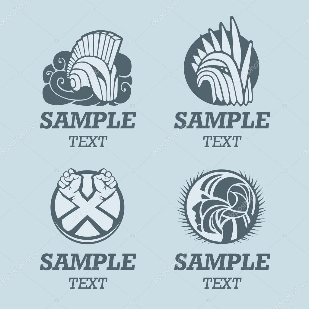 knight helmet logo template stock vector volykievgenii 27066355