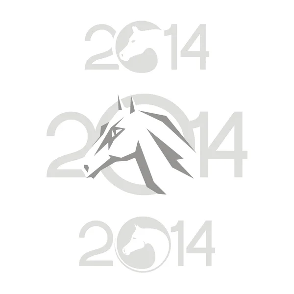 Symbol of 2014. Horse — Stock Vector