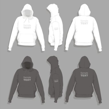 Men's hoodie design template clipart