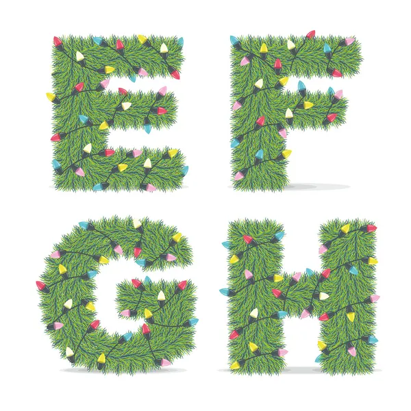 Alphabet de Noël — Image vectorielle