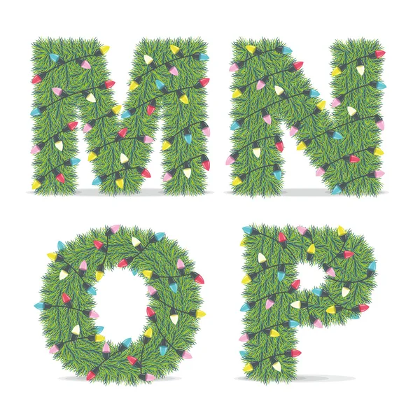 Alphabet de Noël — Image vectorielle