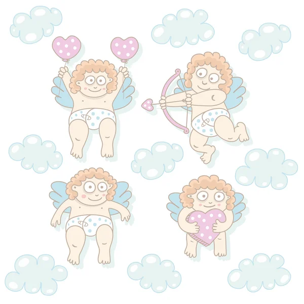 Conjunto de cupido — Vector de stock