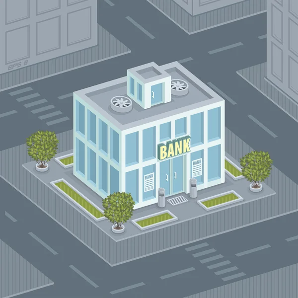 Bâtiment bancaire — Image vectorielle