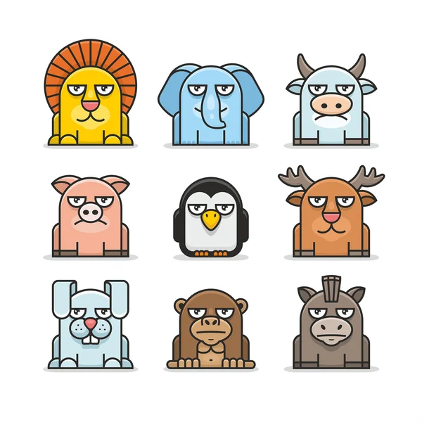 Conjunto de animales — Vector de stock