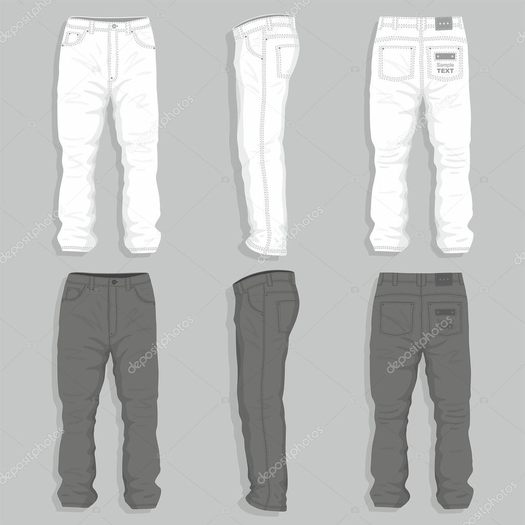 Denim. Men's white jeans